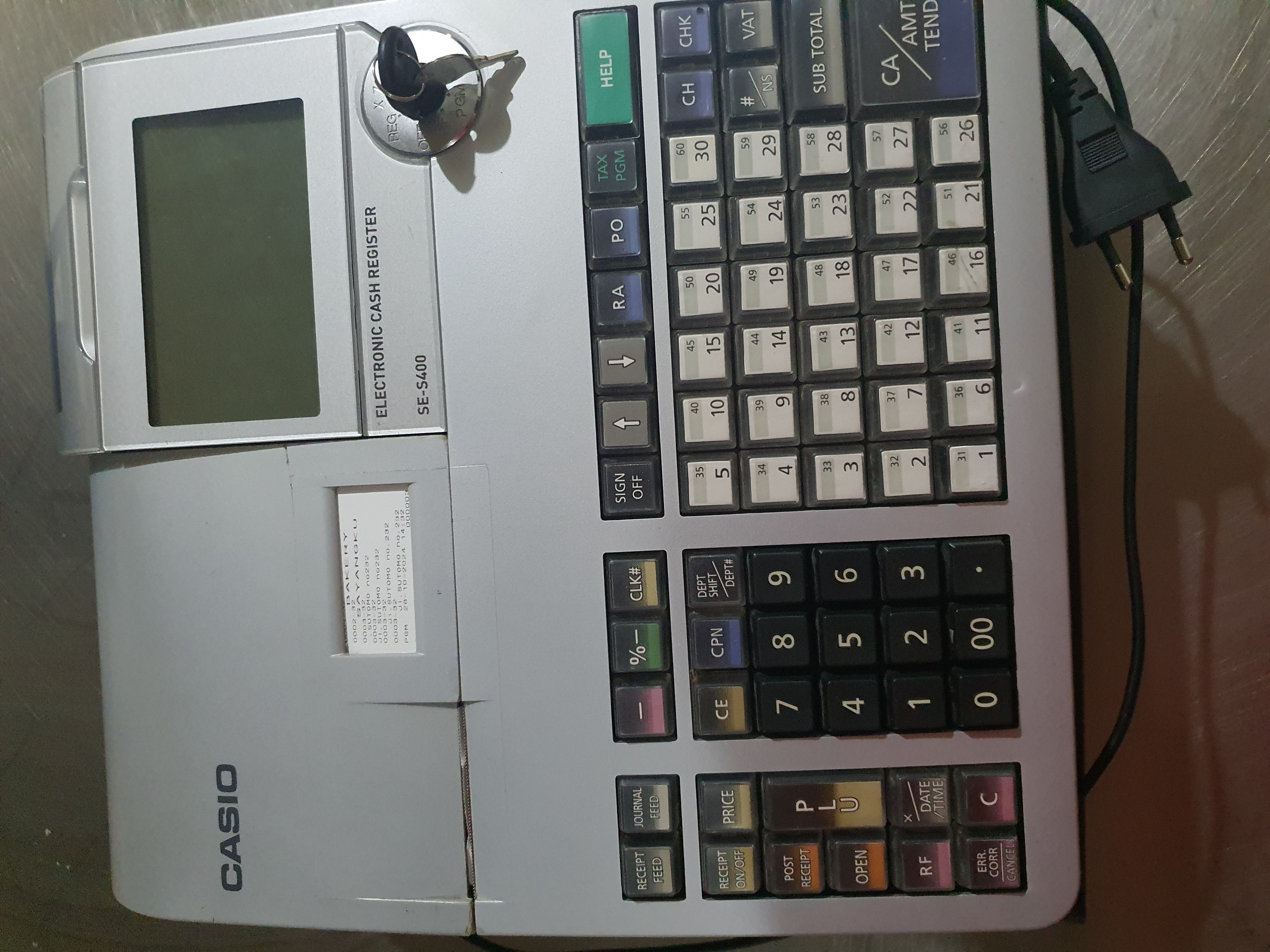 Original SE S400 Mesin Kasir cash Register casio S400 Secon