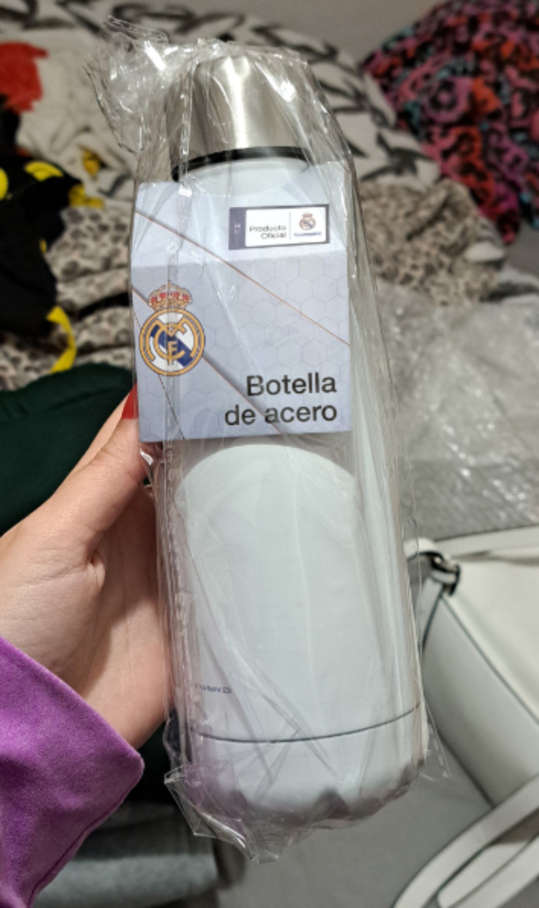 Botella Acero 550ml Plata/Negro Real Madrid - Real Madrid CF