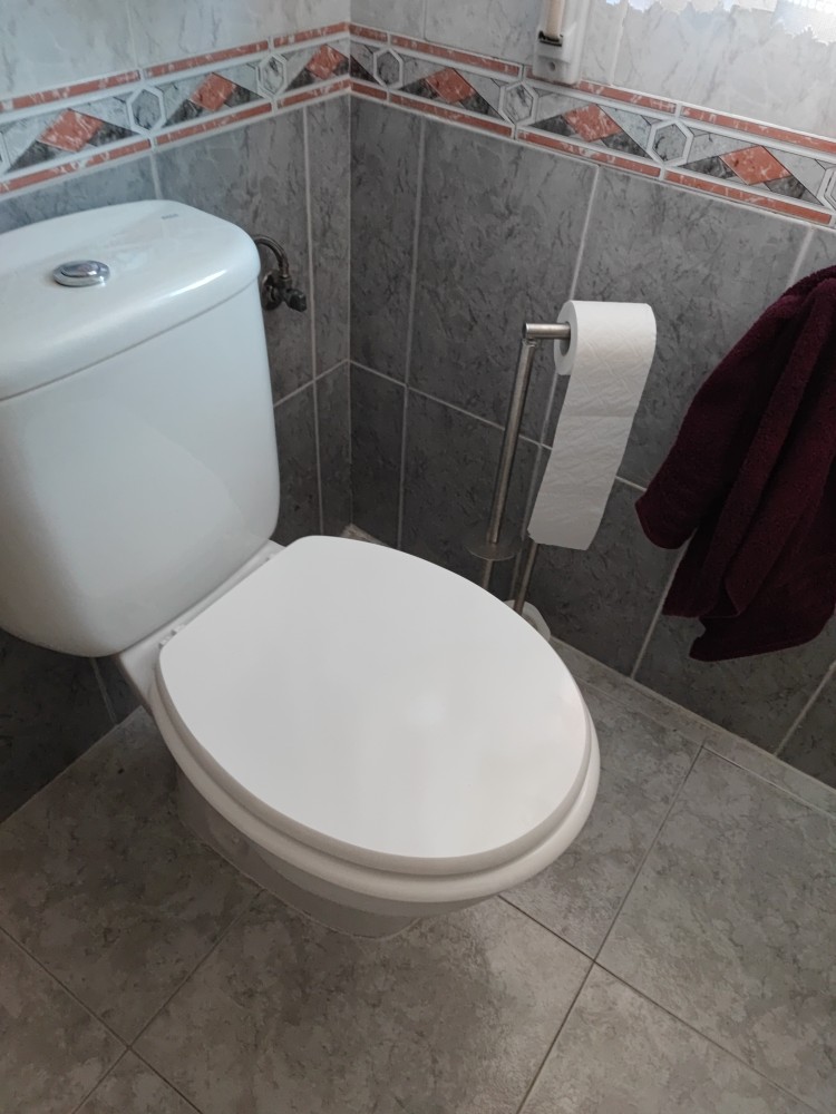 TIENDA EURASIA - Tapa WC Universal Semidura, Bisagras de Acero,  43,5x37,5cm, Madera de Densidad Media, Tapa Inodoro