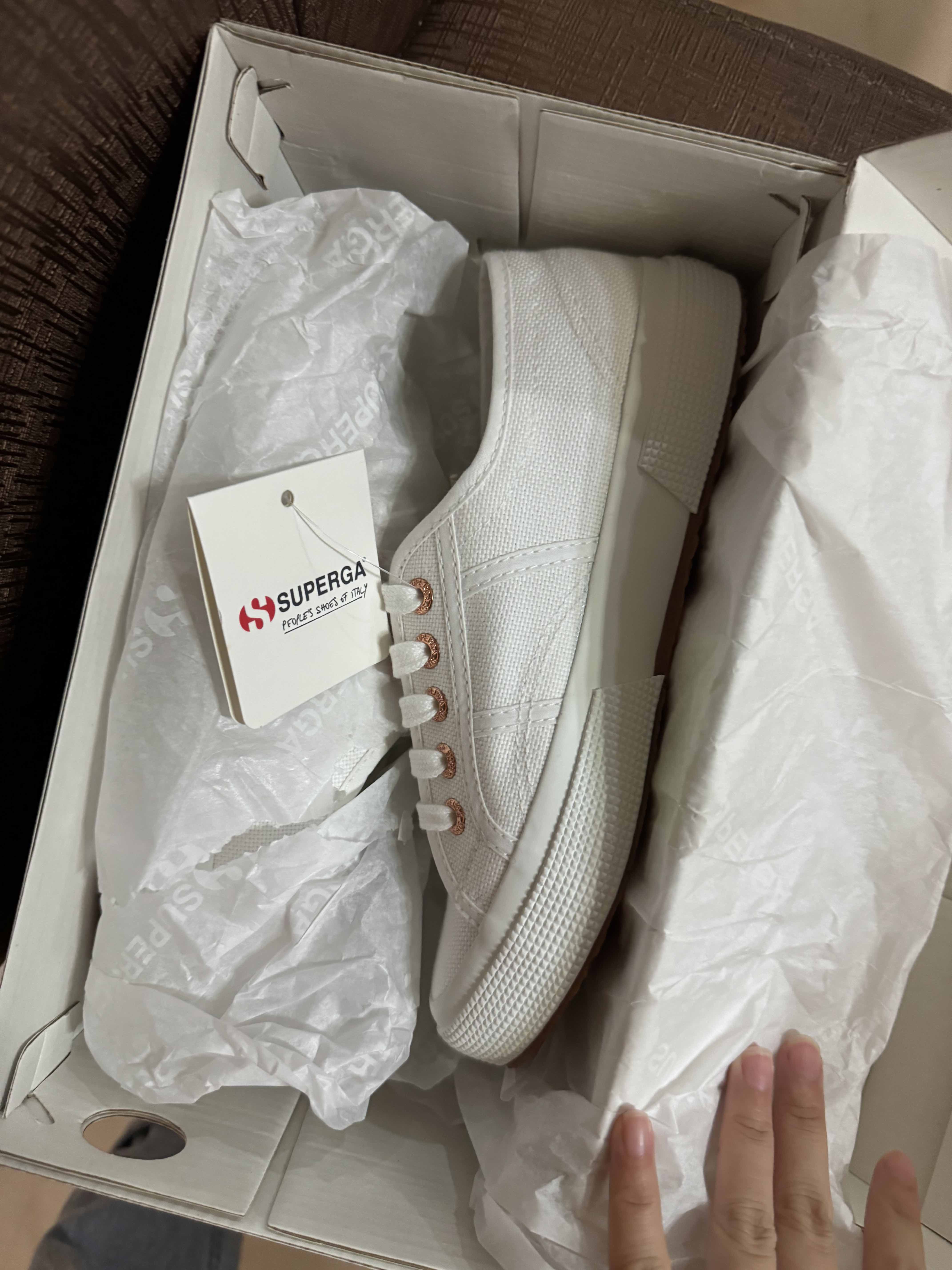 Superga 2750 in White-Rose Gold Rivets Lazada Singapore
