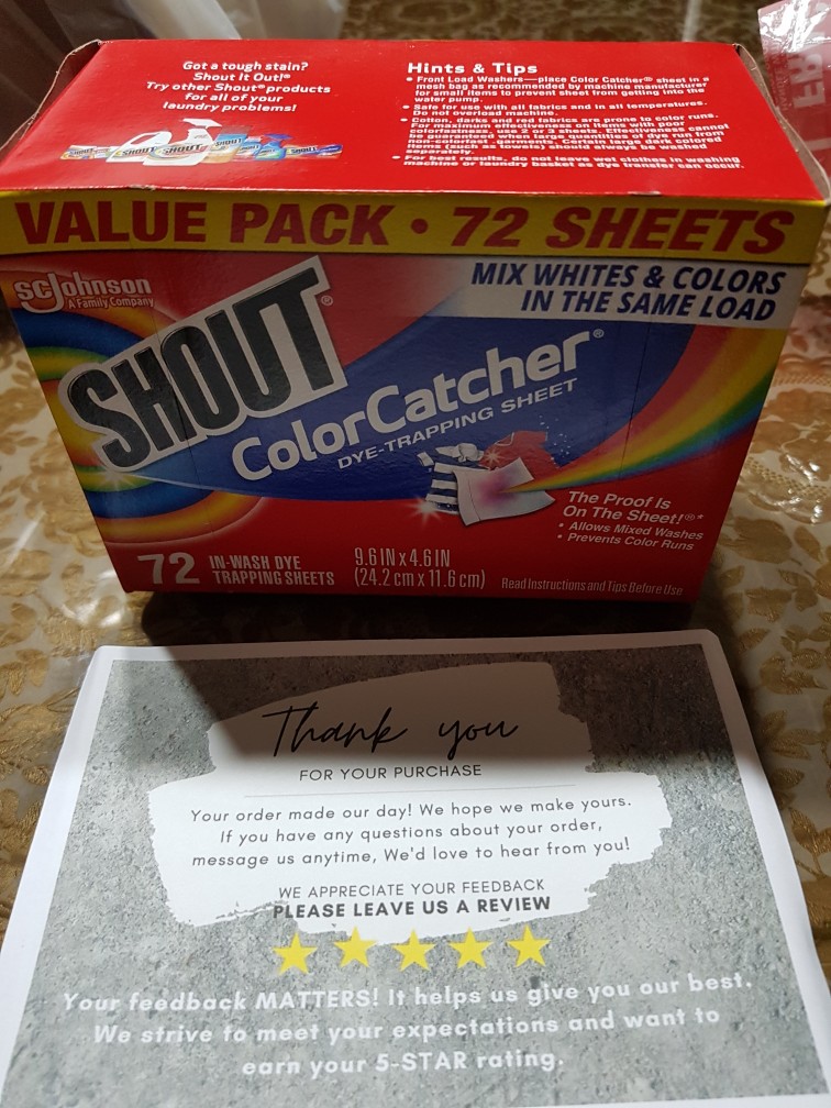 Shout Color Catcher 72 sheets (Packaging May Vary)