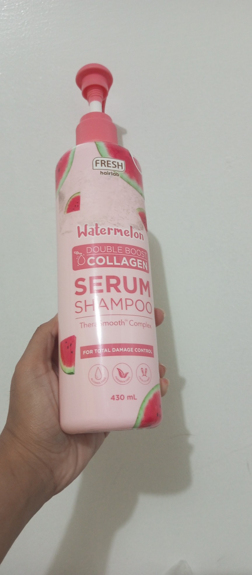 FRESH Hairlab Watemelon Double Boost Collagen Serum Shampoo 430 ml