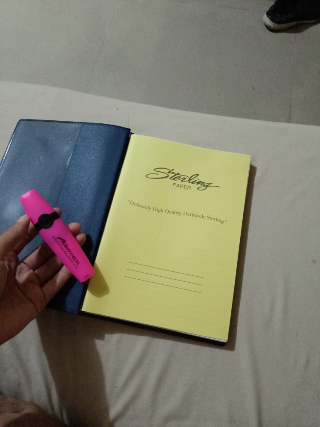 Sterling Plain Leatherette Clip Binder Notebook Random Design