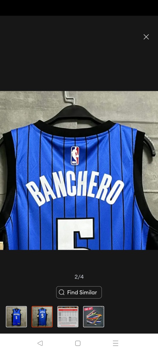 Swingman】2022-23 Men's New Original NBA Orlando Magic Statement Edition  Blue #5 Paolo Banchero Jersey