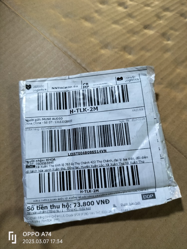 10X SF28G Diode: Redresseuse THT 600V 2A Emballage