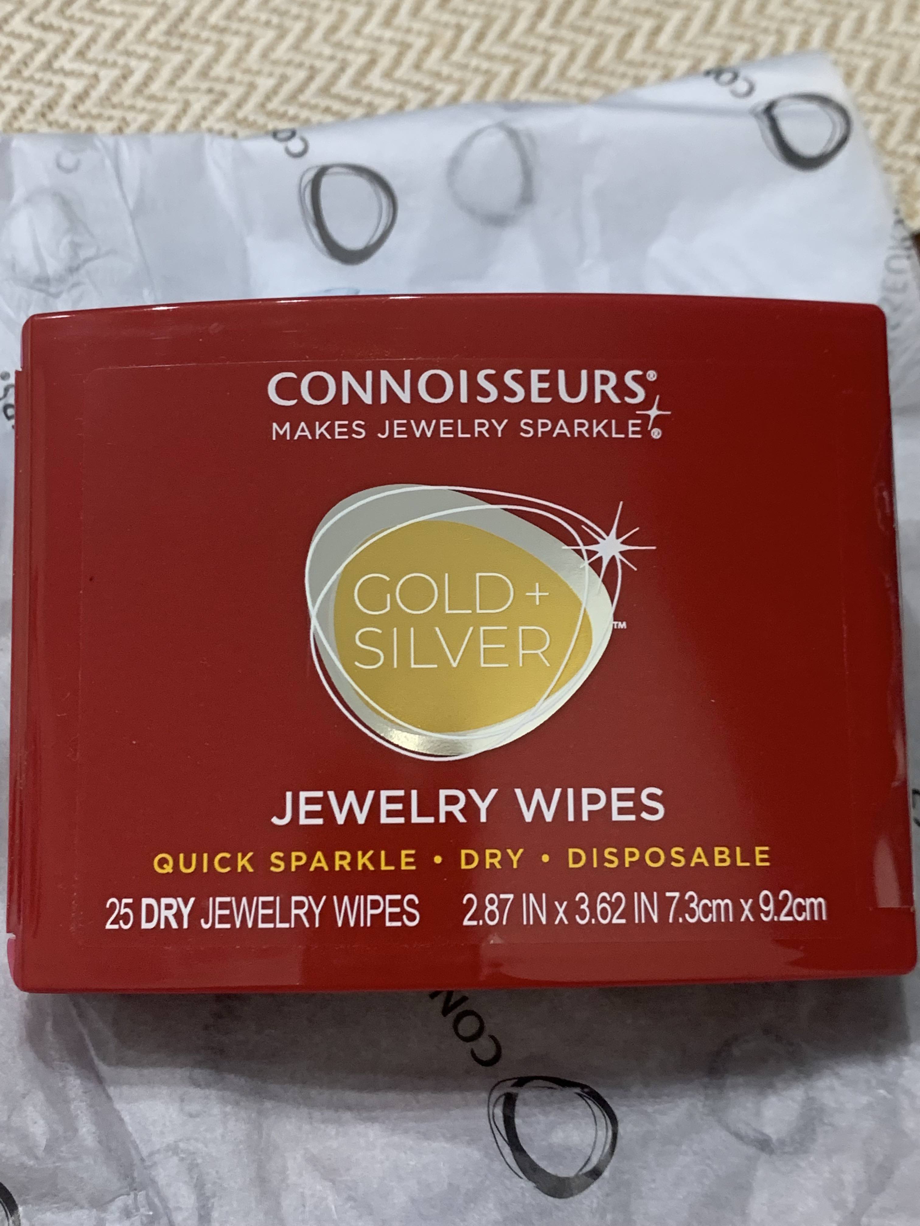 CONNOISSEURS JEWELRY WIPES 25 WIPES PER BOX