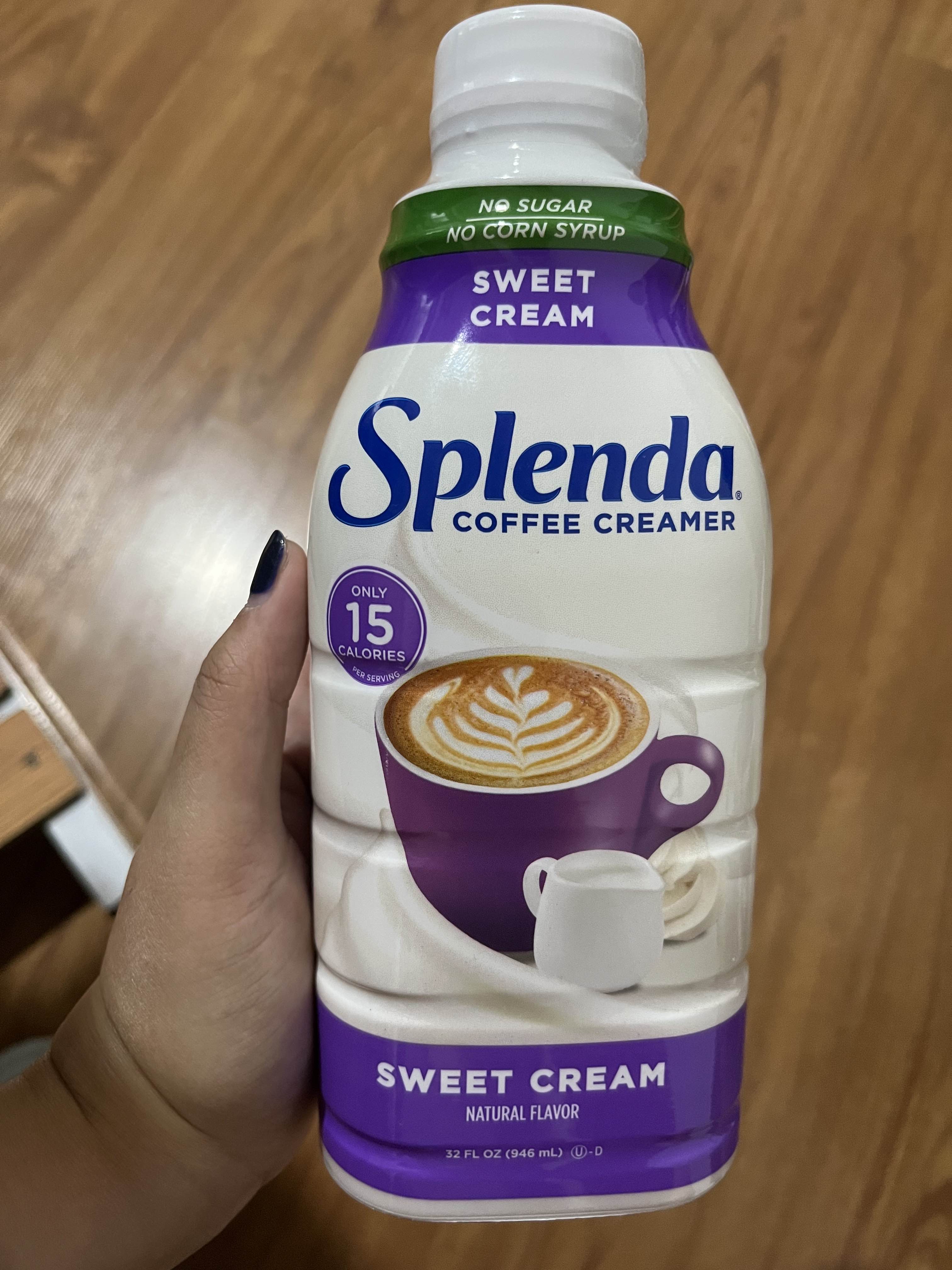Splenda Sweet Cream Coffee Creamer  No Sugar. No Corn Syrup. Only 15  Calories Per Serving!