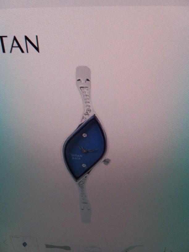 Titan Raga Blue Dial With Silver Metal Strap Analog Womens Watch