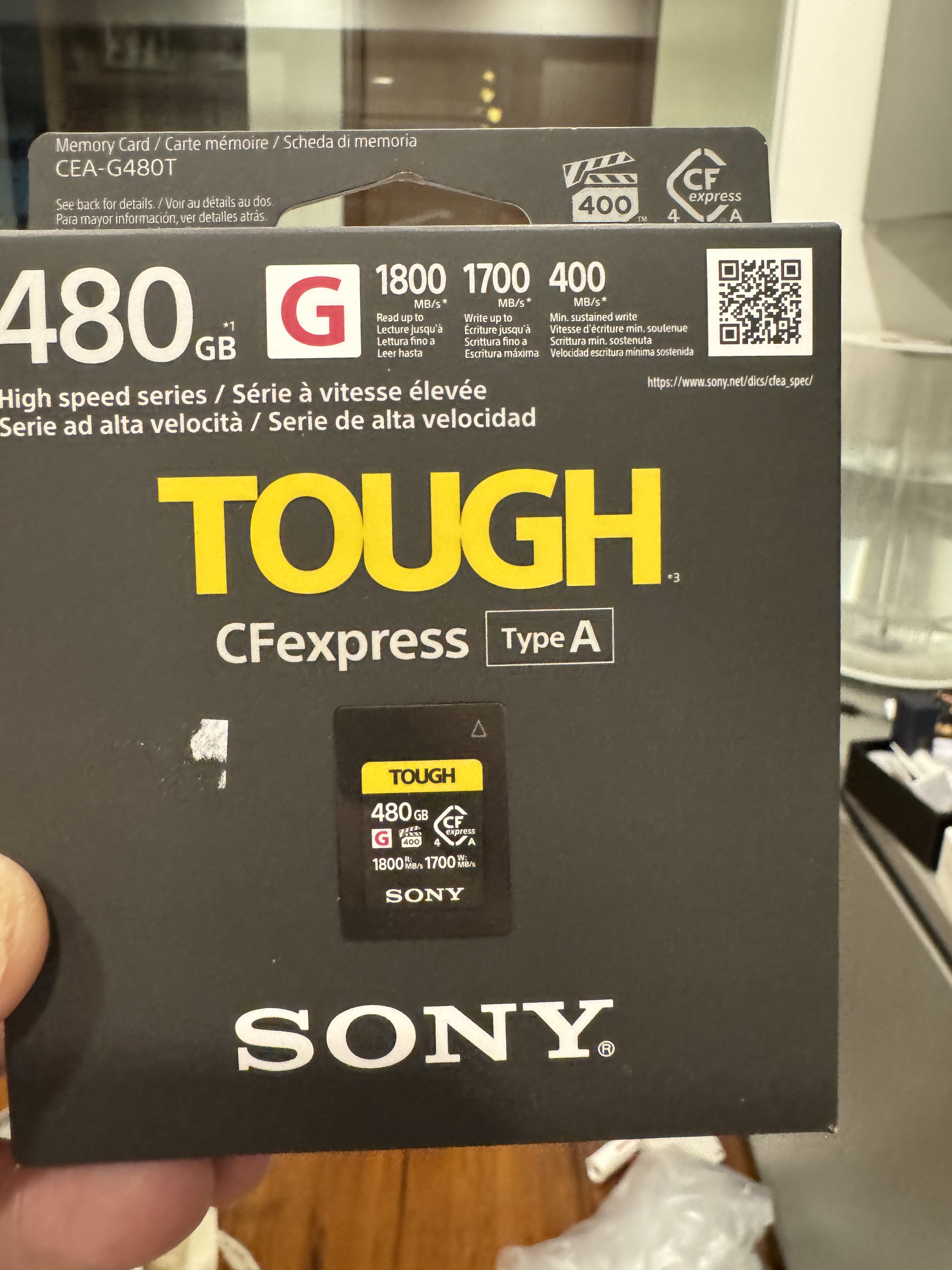 Sony 240GB / 480GB / 1920GB CFexpress 4.0 Type A TOUGH Memory Card