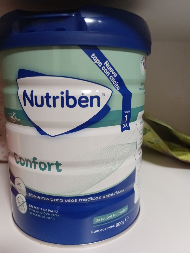 Nutribén Confort - Leche en Polvo Bebé AntiCólicos y AntiEstreñimiento  desde el Primer Día | Alimento Completo | sin Aceite de Palma | 1 Bote de  800g