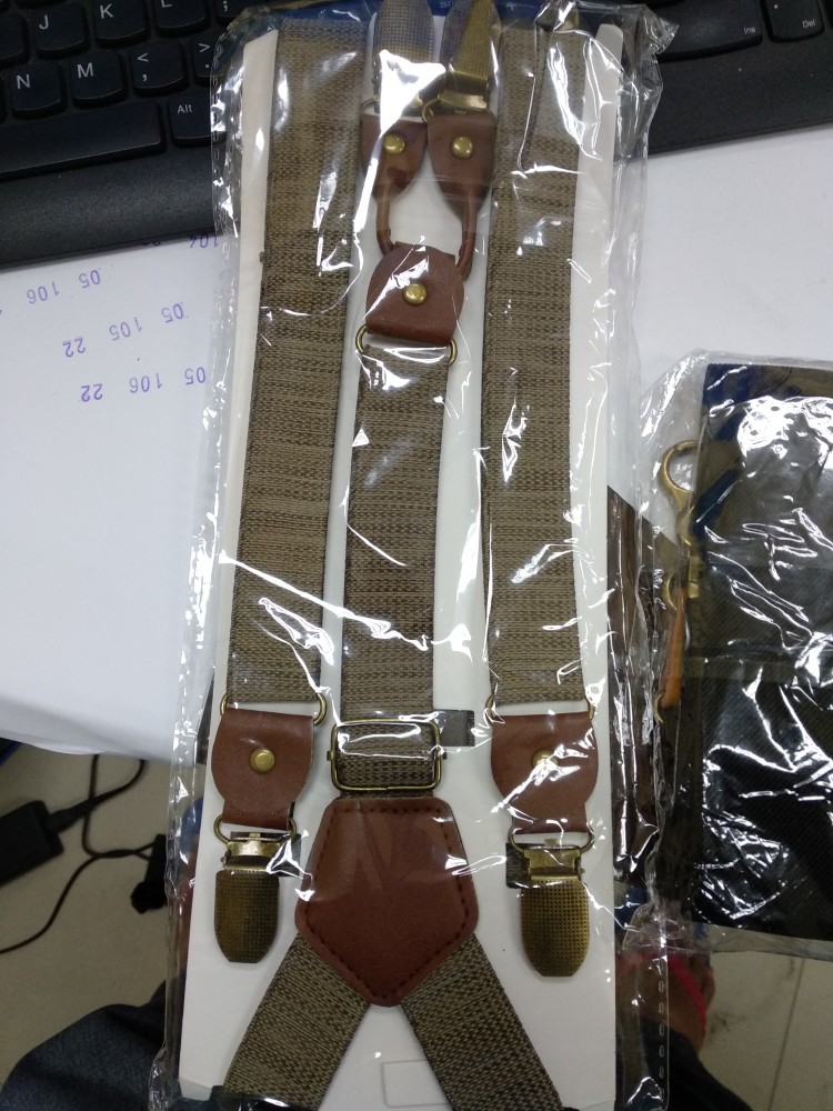 High Quality 3.5cm Adjustable Elasticated Suspender Straps Y Shape Clip-on  Men's Suspenders 4 Clip hook Pants Braces For Women Belt Straps Ready Stock
