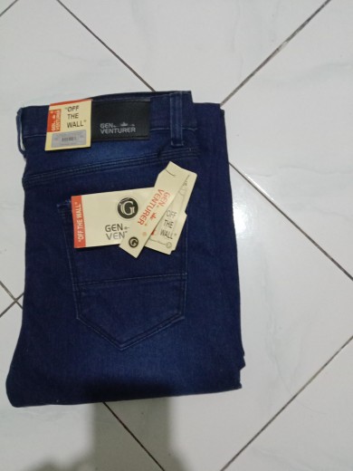 COD Celana Jeans Pria Hitam/Biru Muda 