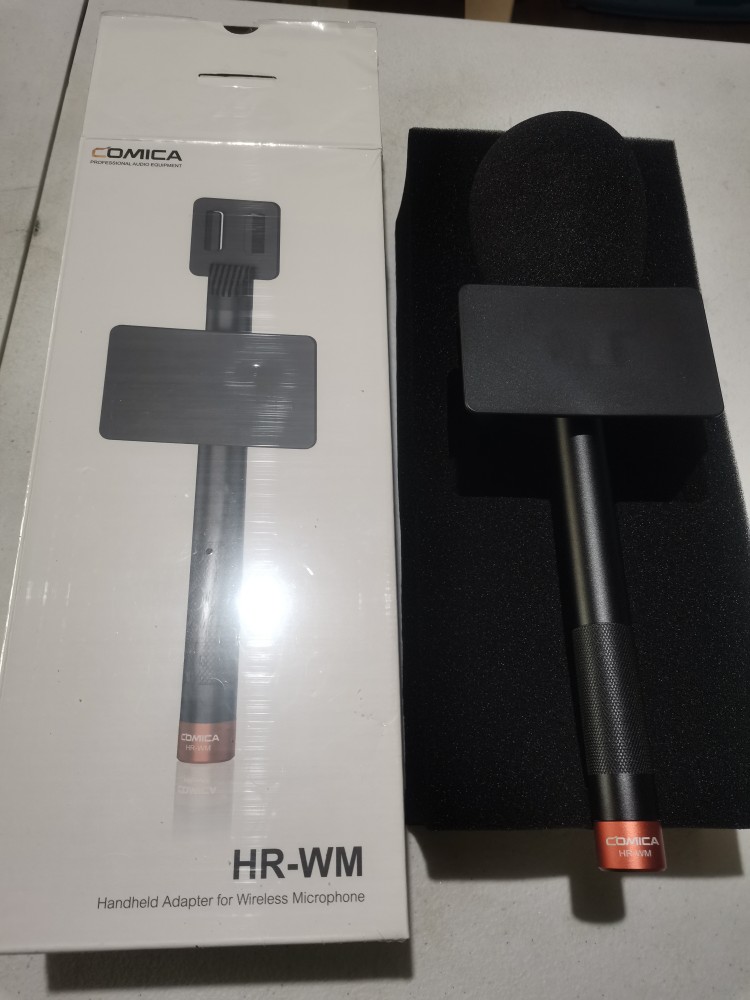 COMICA HR-WM Adaptateur portable pour interview sans fil Rode GO/BoomX-D/D  Pro/BoomX-U Microphone cravate sans fil, poignée de micro pour rapports  d'actualités, entretien TV, etc. (avec pare-brise) : : High-Tech