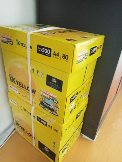 IK YELLOW A3 PAPER 80GM 500'S/REAM (5 REAM/BOX) - Seet Office Supplies  Malaysia