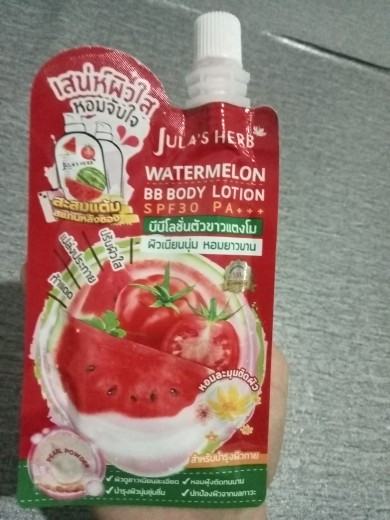 Watermelon BB Body Lotion SPF30 PA+++ บีบีโลชั่นตัวหอมแตงโม (6ซอง)