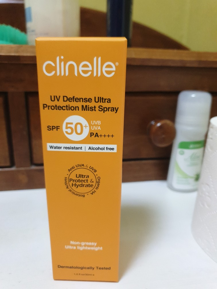 clinelle uv defense ultra protection mist spray