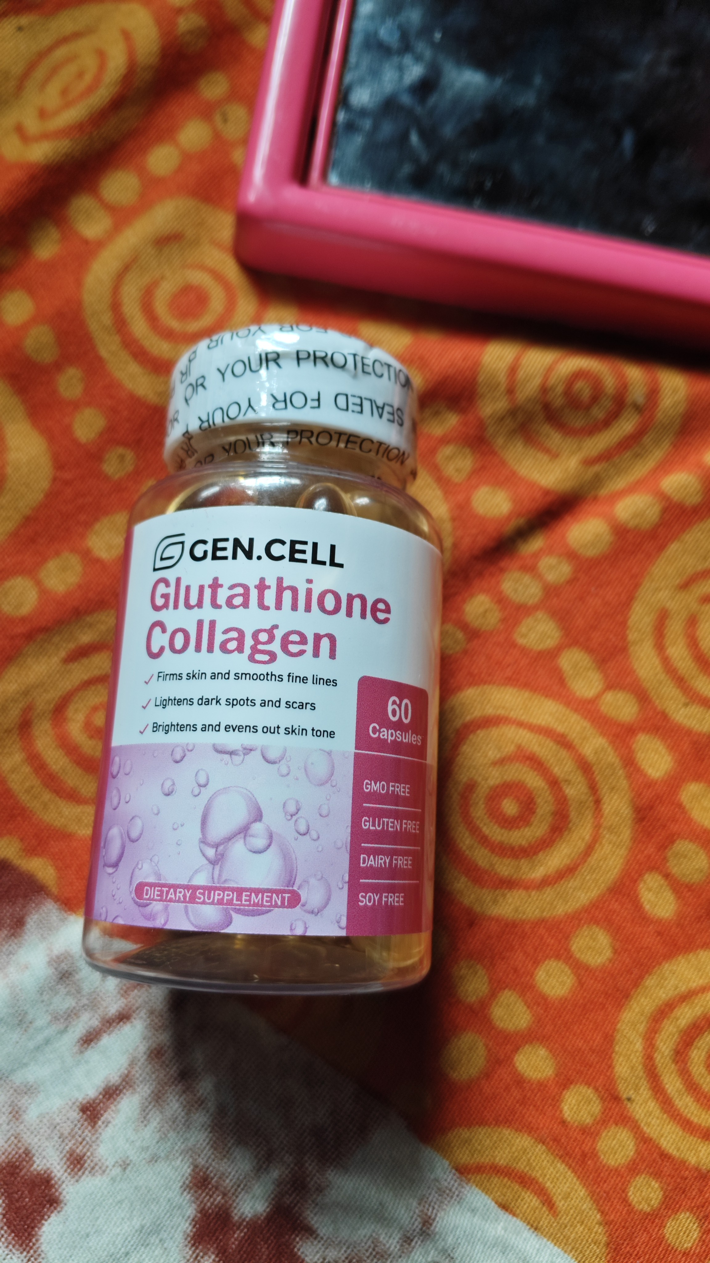 30 or 60 capsules of GEN.CELL Glutathione Collagen for Youthful skin, nail  and hair