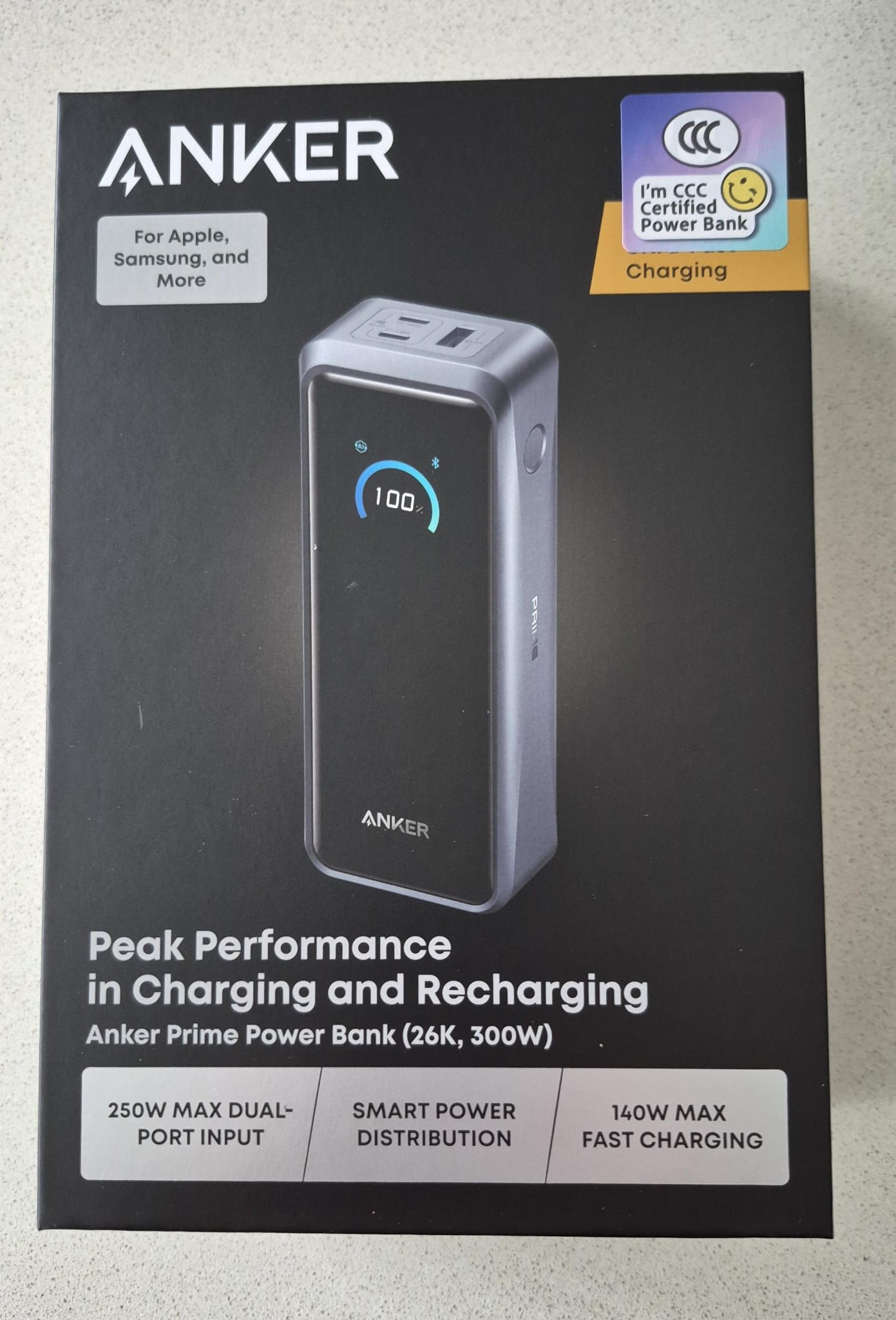 Anker Prime Power Bank 26250mAh 3-Port 300W Portable Charger