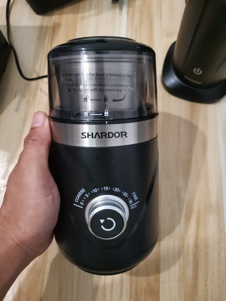 SHARDOR Adjustable Coffee Grinder Electric, Spice Grinder, Coffee Bean  Grinder, Espresso Grinder with 1 Removable Stainless Steel Bowl, Black