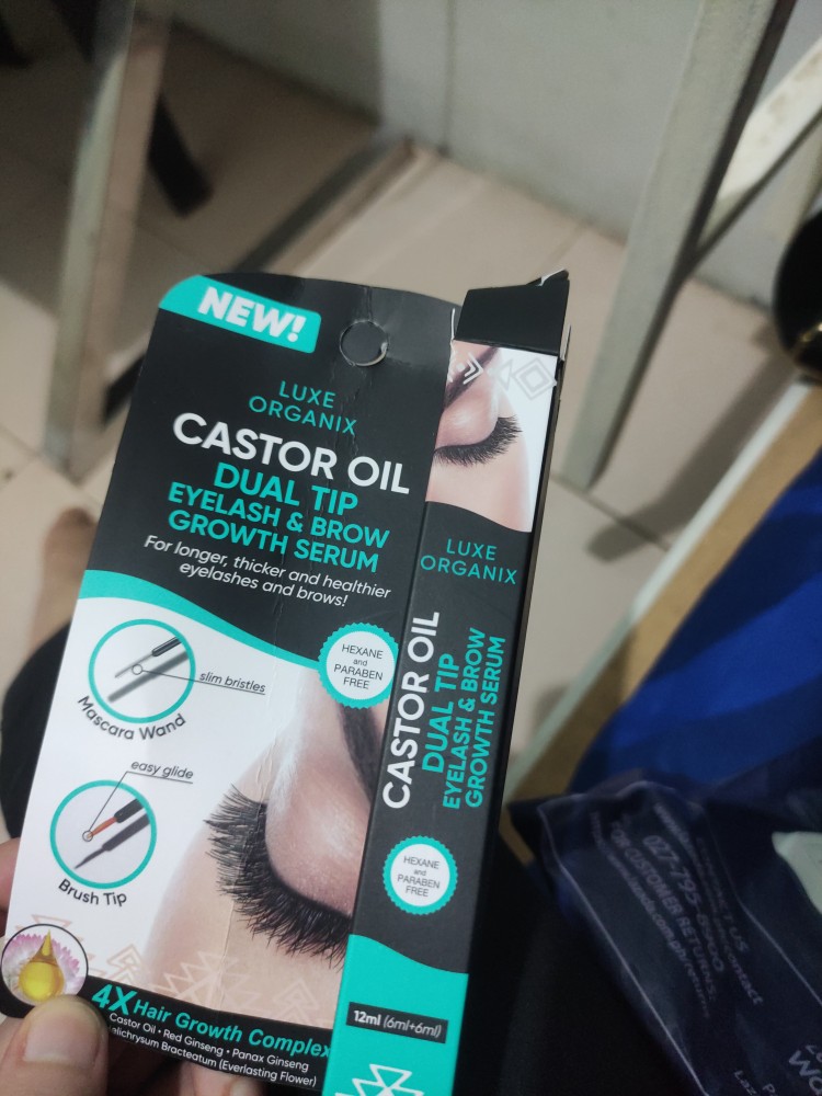 Luxe Organix Castor Oil Dual Tip Eyelash & Brow Growth Serum 12ml