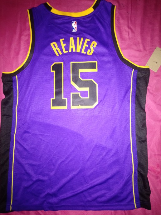 High Quality】2022-23 Men's New Original NBA Los Angeles Lakers #15 Austin  Reaves Purple Statement Edition Jersey Swingman Heat-pressed