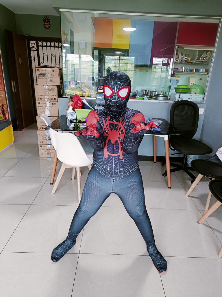 Hsctek Spider-Verse Miles Morales Spiderman Costume, Marvel Spider Man  Cosplay Jumpsuit Suit 3D Style for Kids/Adult | Lazada Singapore