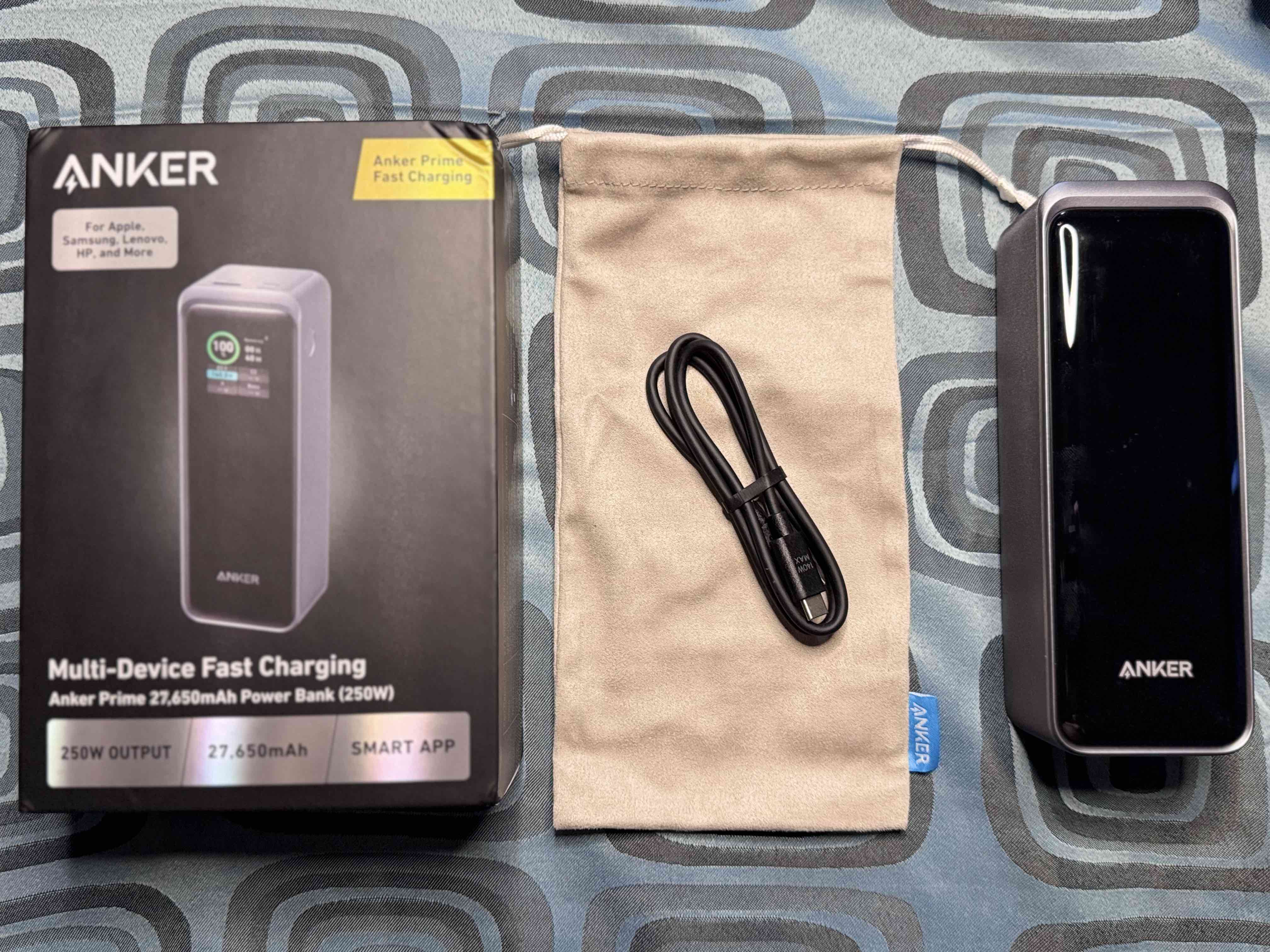 Anker Prime Power Bank 27650mAh 3-Port 250W Portable Charger