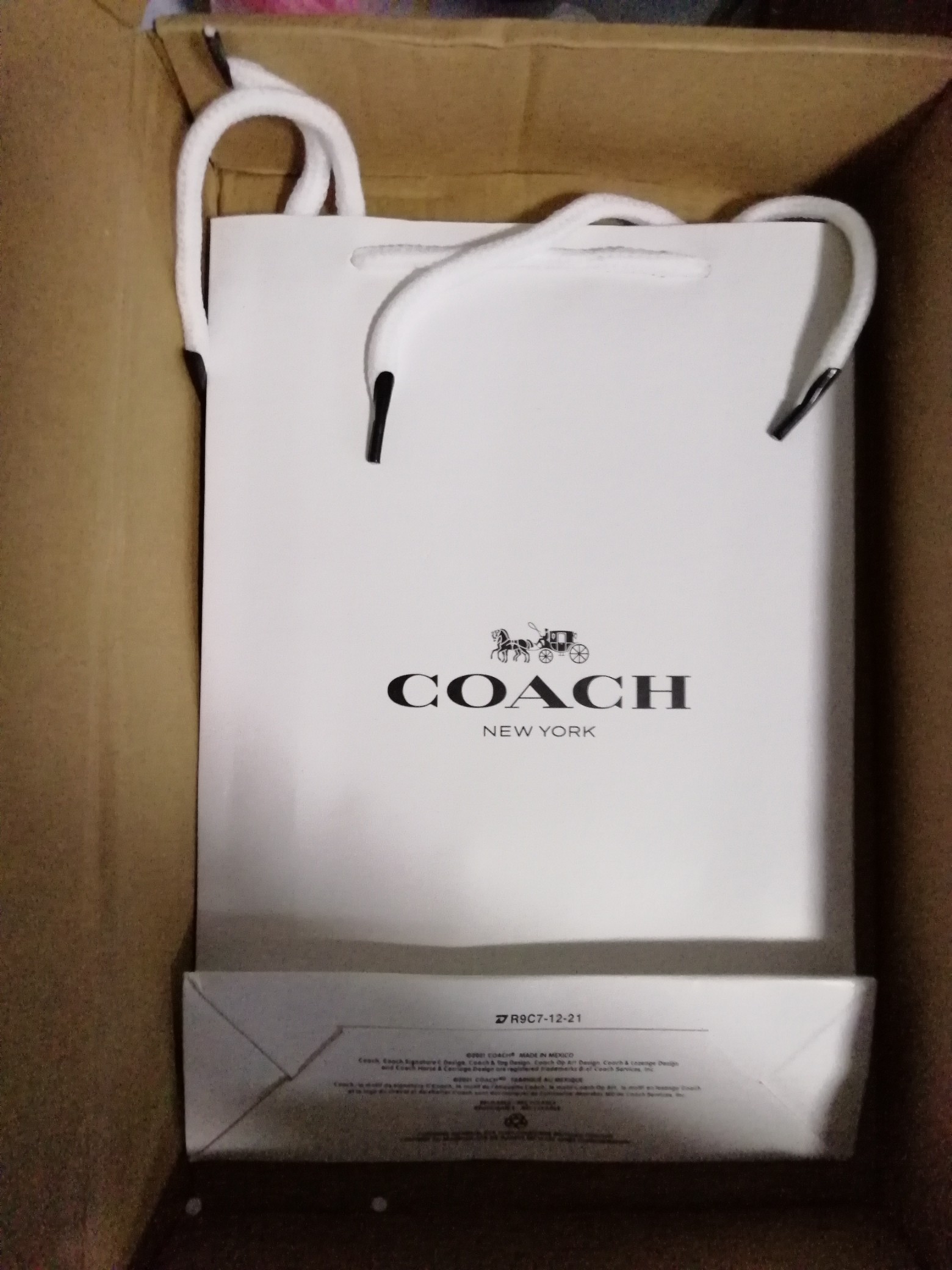 Coach paper bag on sale 2018