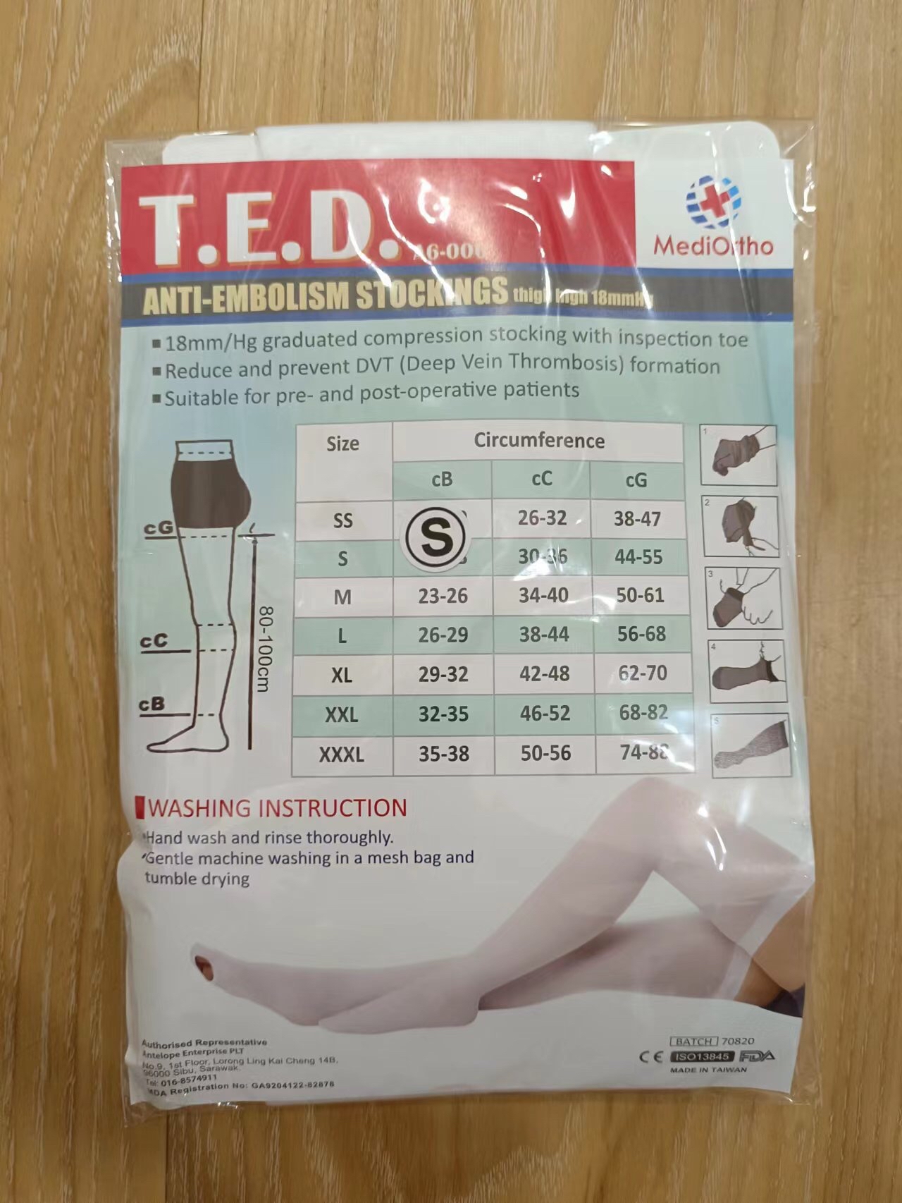 PREMIUM】 Medical TED Anti Embolism Compression Stockings Maternity Compression  Socks Deep Veins Thrombosis DVT 18mmHg thigh high hamil stoking