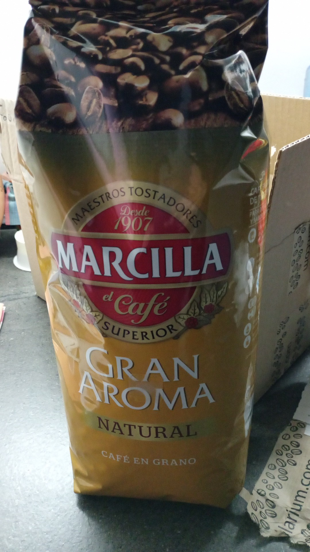 Marcilla Café Natural En Grano 1 kg