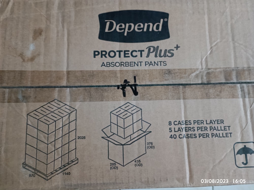 Depend Protect Plus Absorbent Pants Adult Diapers L - 8pcs x 1 packs (8  pcs)