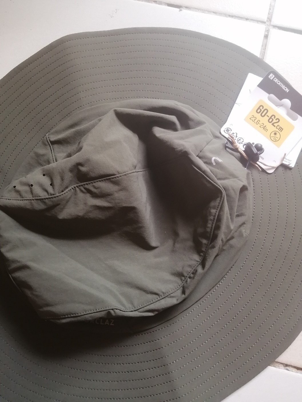 Men Trekking Hat Anti-UV MH500 Khaki