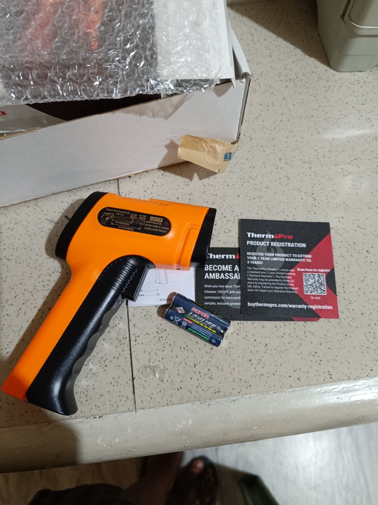 ThermoPro TP30W Digital Infrared Thermometer Gun Non Contact Laser Tem