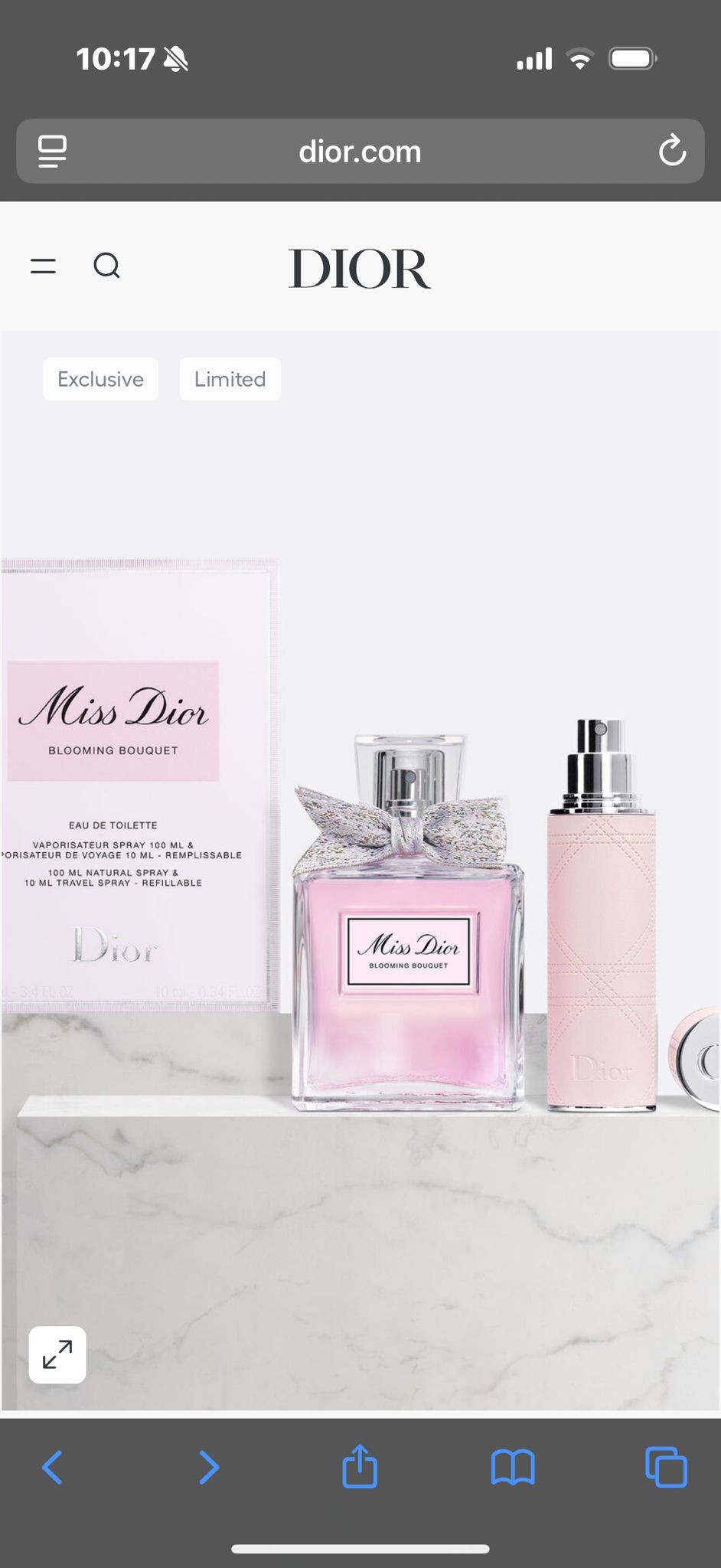DIOR Miss Dior Blooming Bouquet Travel Offer Spray Set 100ml +