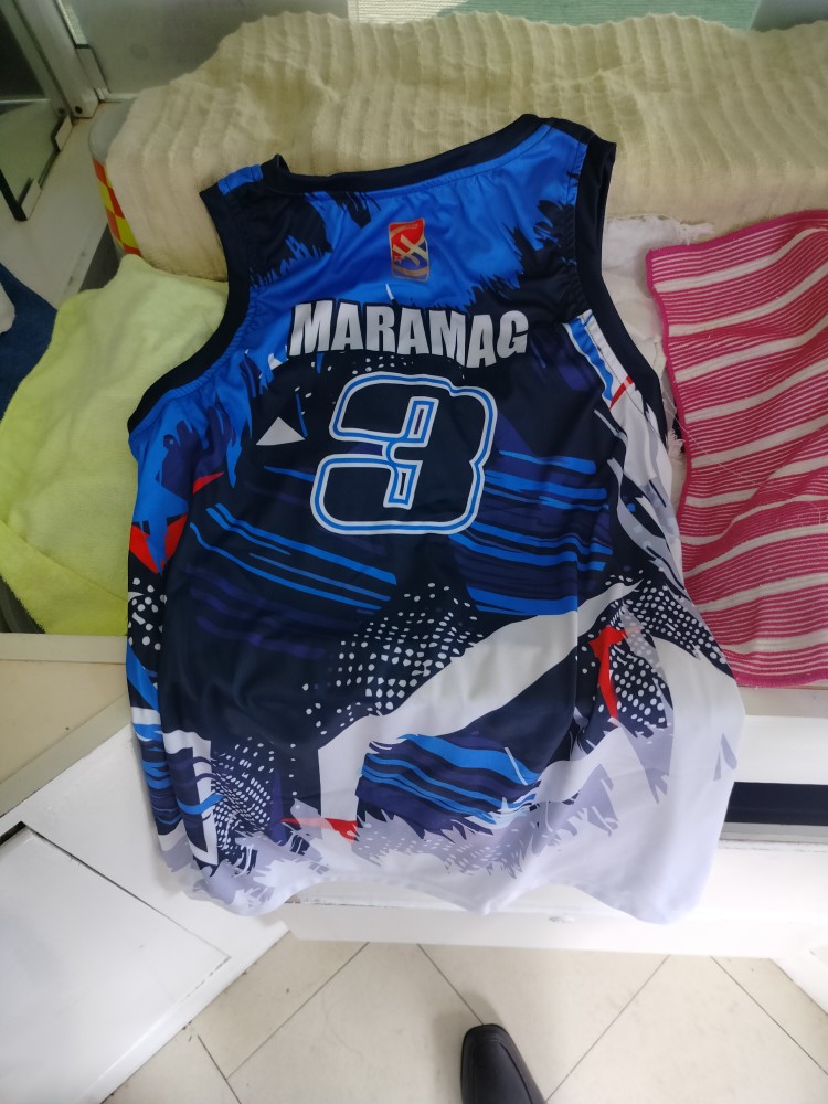 Subliminator Guahan Tribal Blue Basketball Jersey S