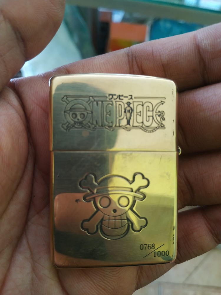 COD - korek api Zippo gold motif grafir full 5 sisi one piece full