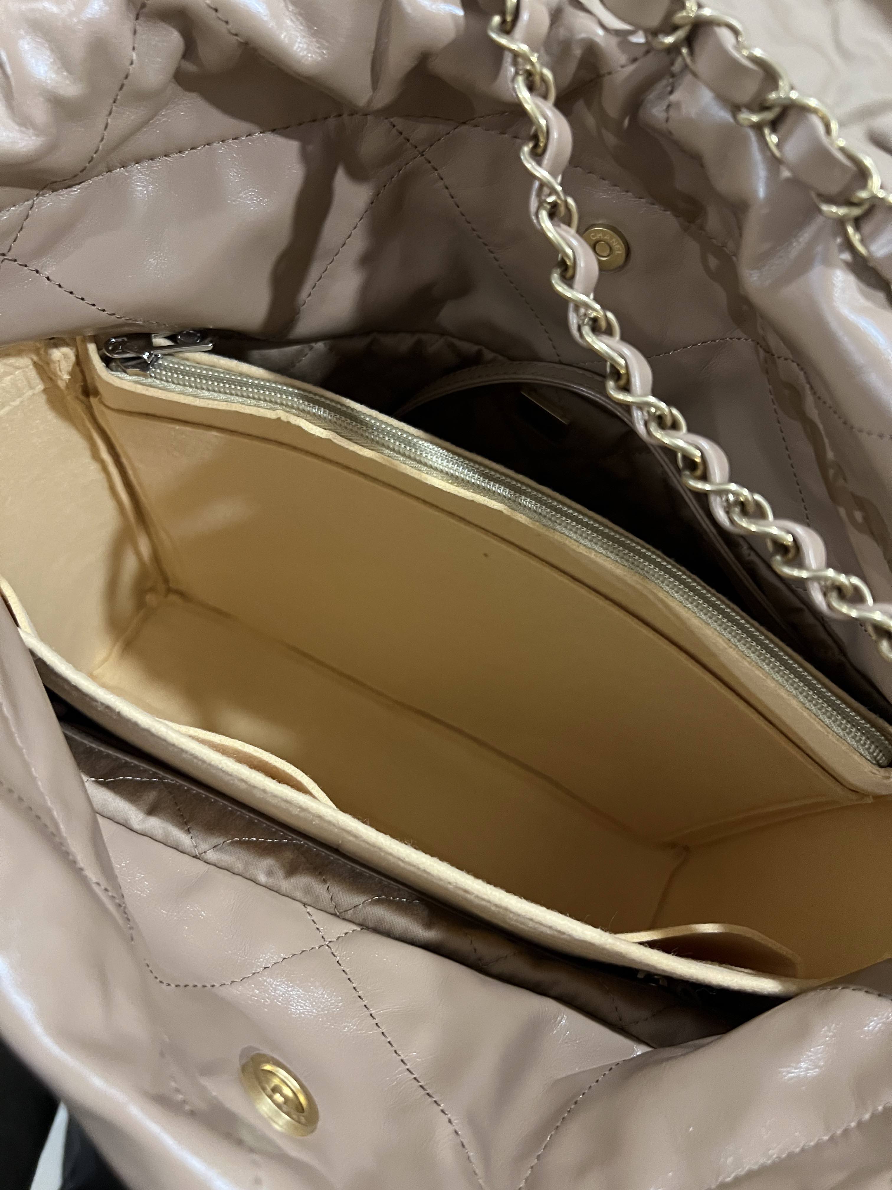 bag organiser insert for channel 22 handbag in bag multi pocket compartment  storage inner lining inside bag accessories organizer