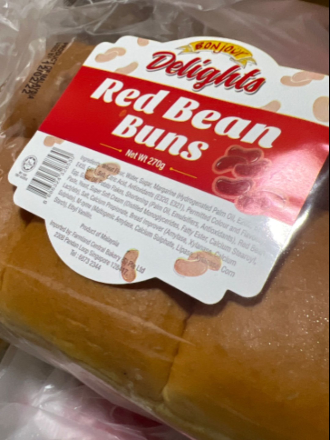 BonJour Delights Red Bean Buns 6's Bread Buns | Lazada Singapore