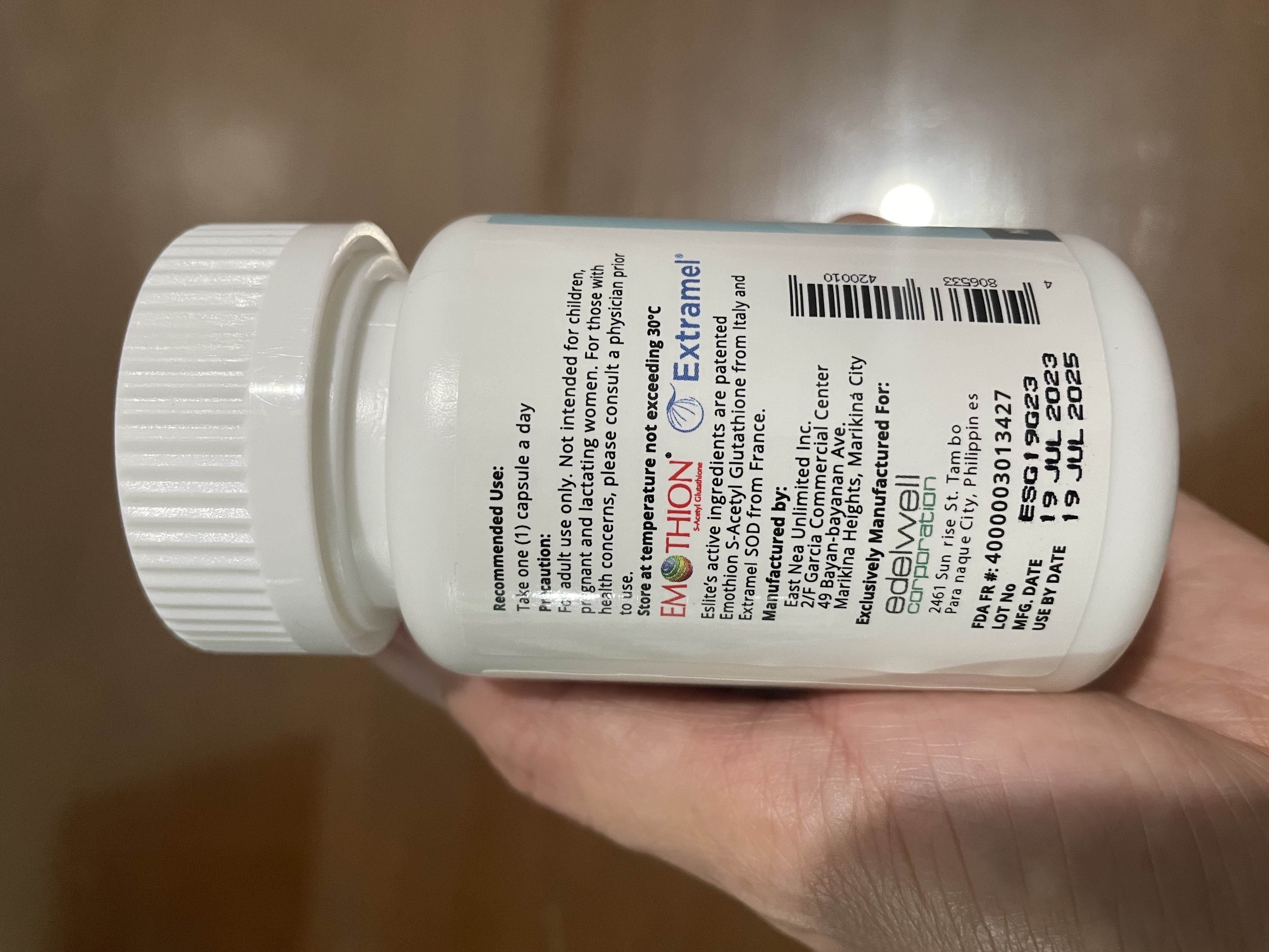 eslite glutathione ingredients Glutagem® Glutathione 120 Capsules For Skin Brightening – Glutagem® UK main image 0