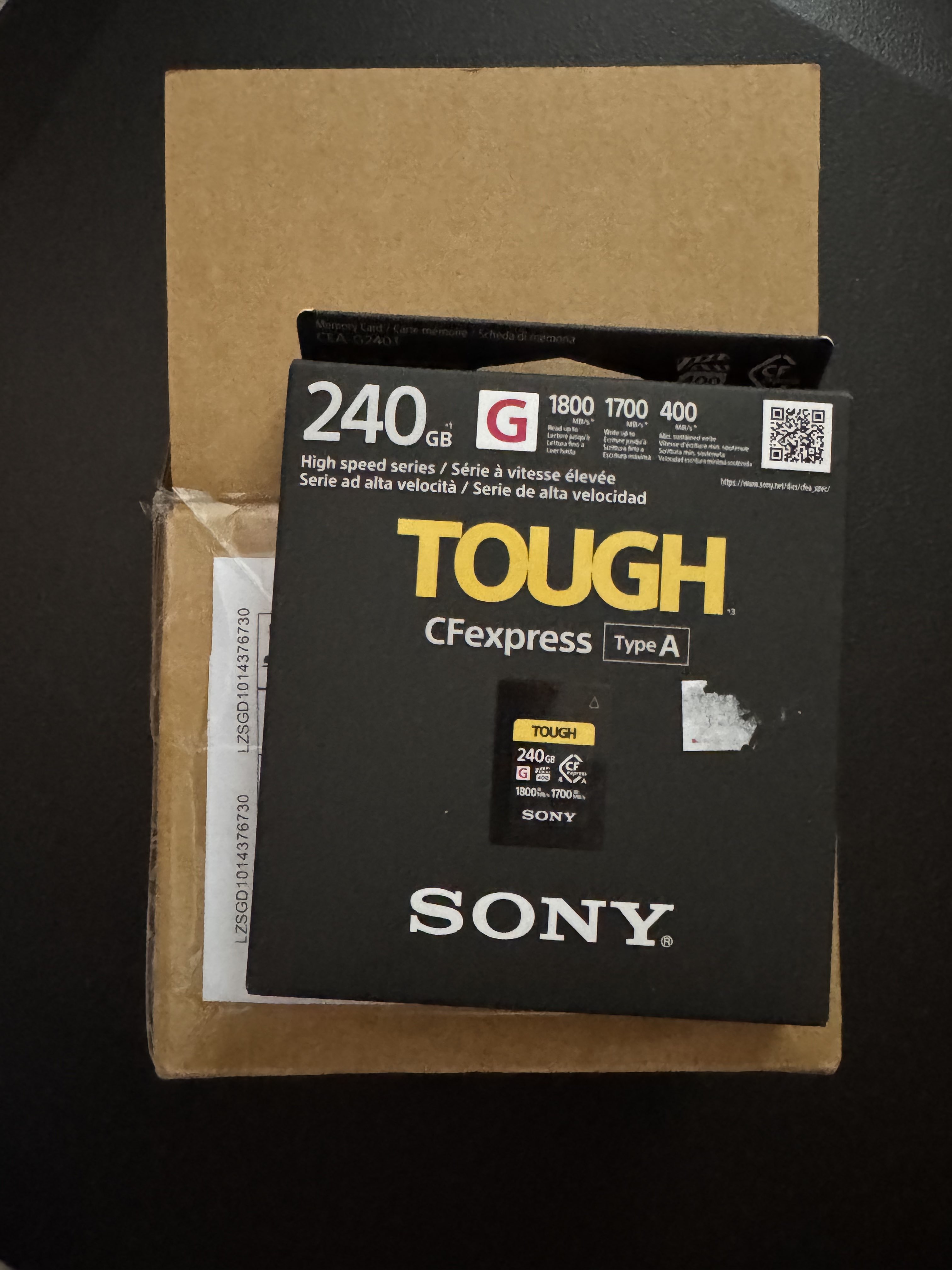 Sony 240GB / 480GB / 1920GB CFexpress 4.0 Type A TOUGH Memory Card