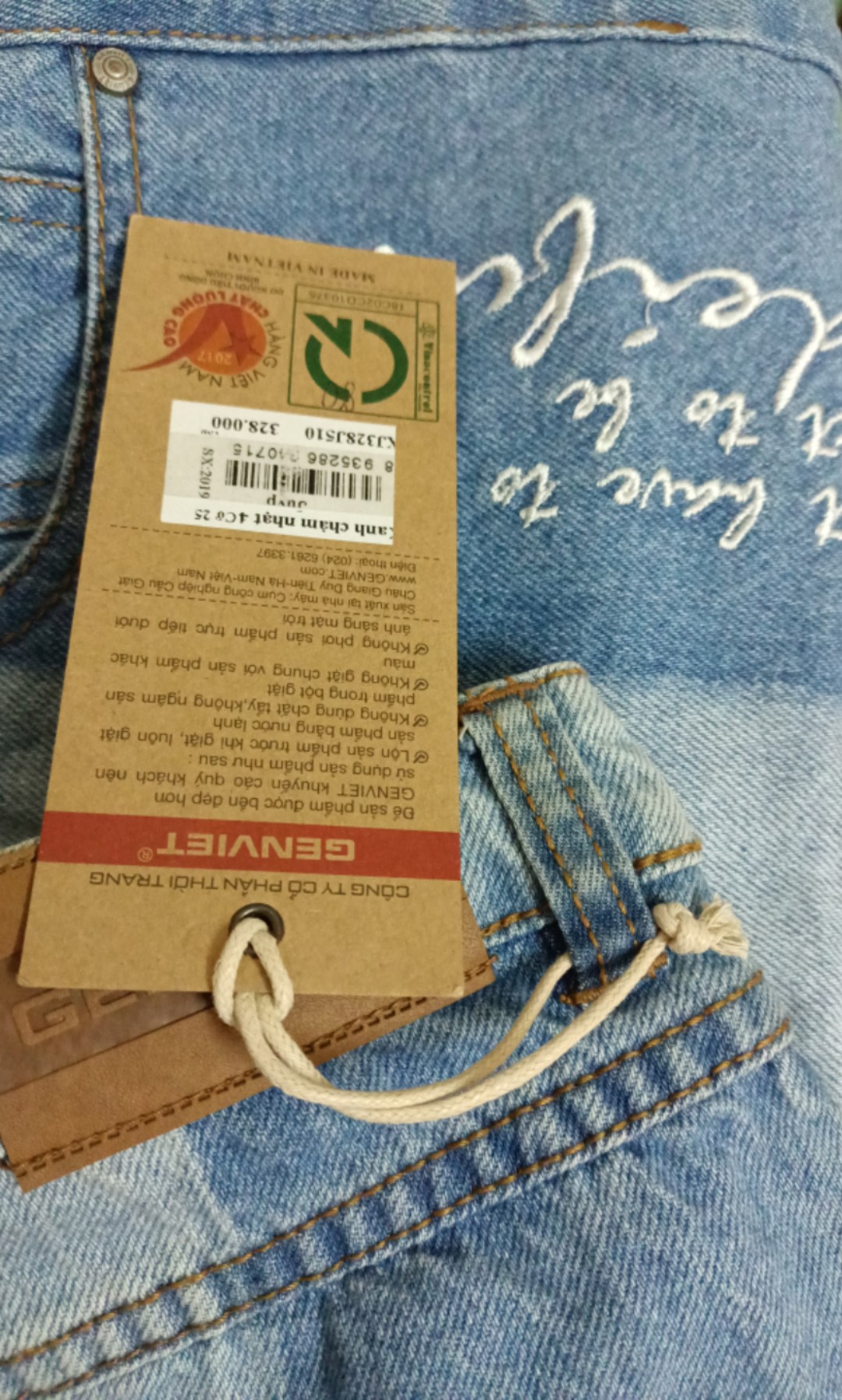Chân Váy Jeans Nữ XJ328J510 GENVIET 