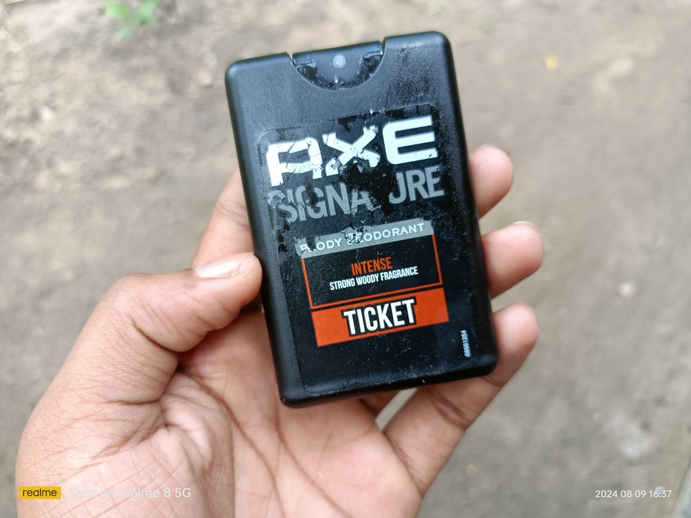 Deodorant Axe Signature Intense Mini Ticket Body Perfume 10ml Axe