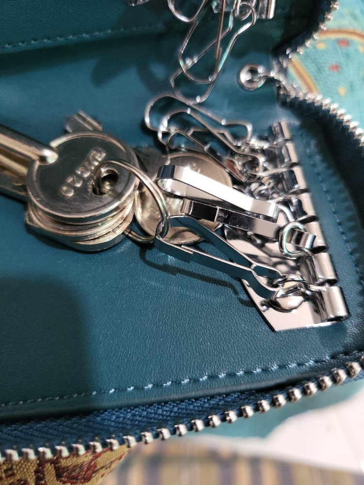 Leather Key Case Wallets,multifunctional Zipper Leather Key Case Unisex Keychain  Key Holder Ring With 12 Hooks Snap Closure - Temu