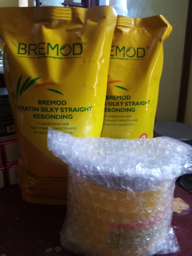 BREMOD KERATIN Silky Straight Rebonding 800ML/Ubat Luruskan