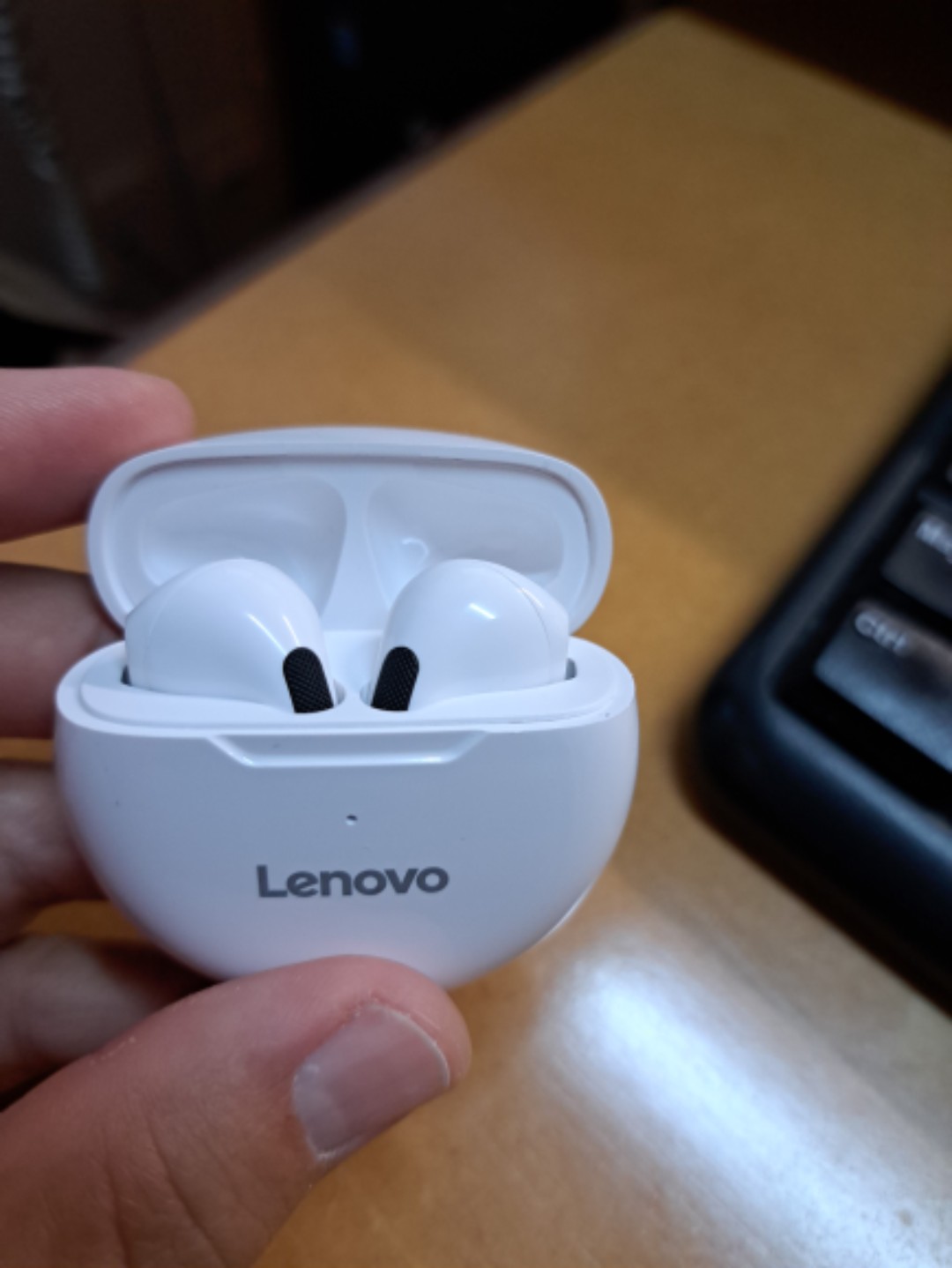Lenovo-auriculares inalámbricos TH10 originalescon Bluetooth, color Negro 