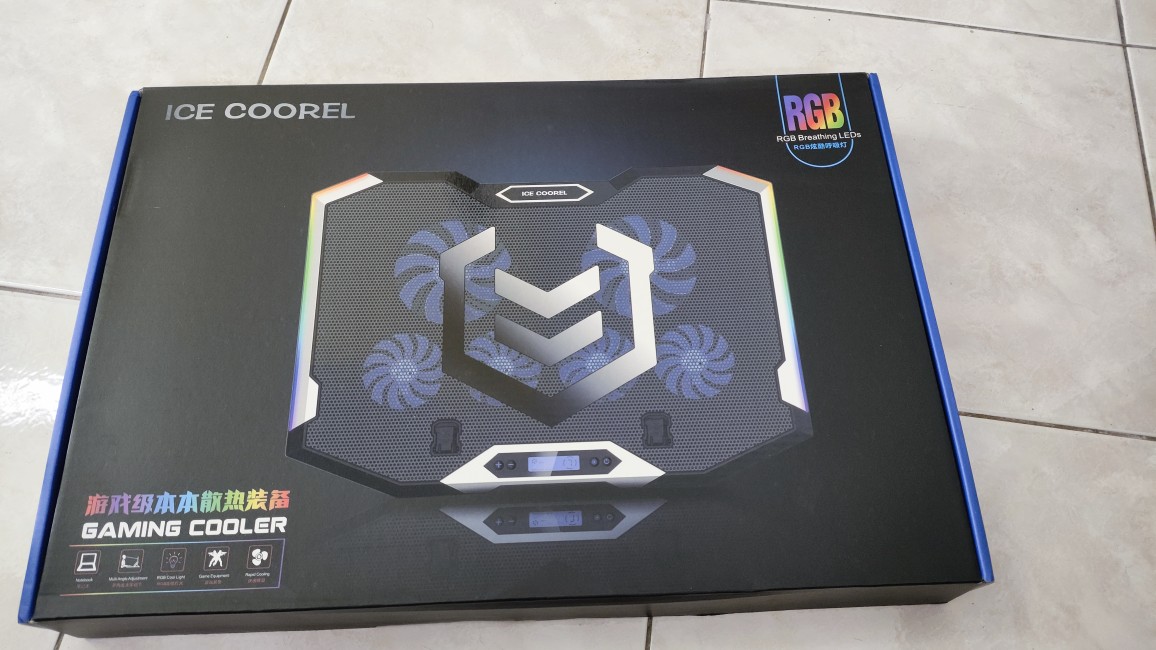 ICE COOREL K9 K10 RGB Gaming Laptop Cooler Pad USB Phone Holder