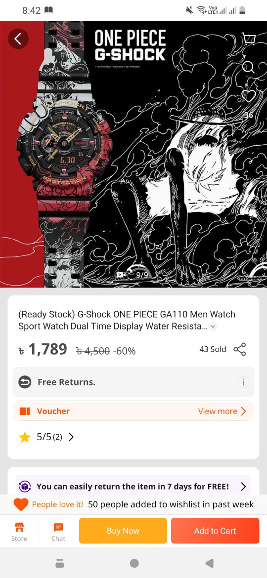 Ga 110 Harga G Shock One Piece Ga 110 G Shock Monkey D Luffy One Piece