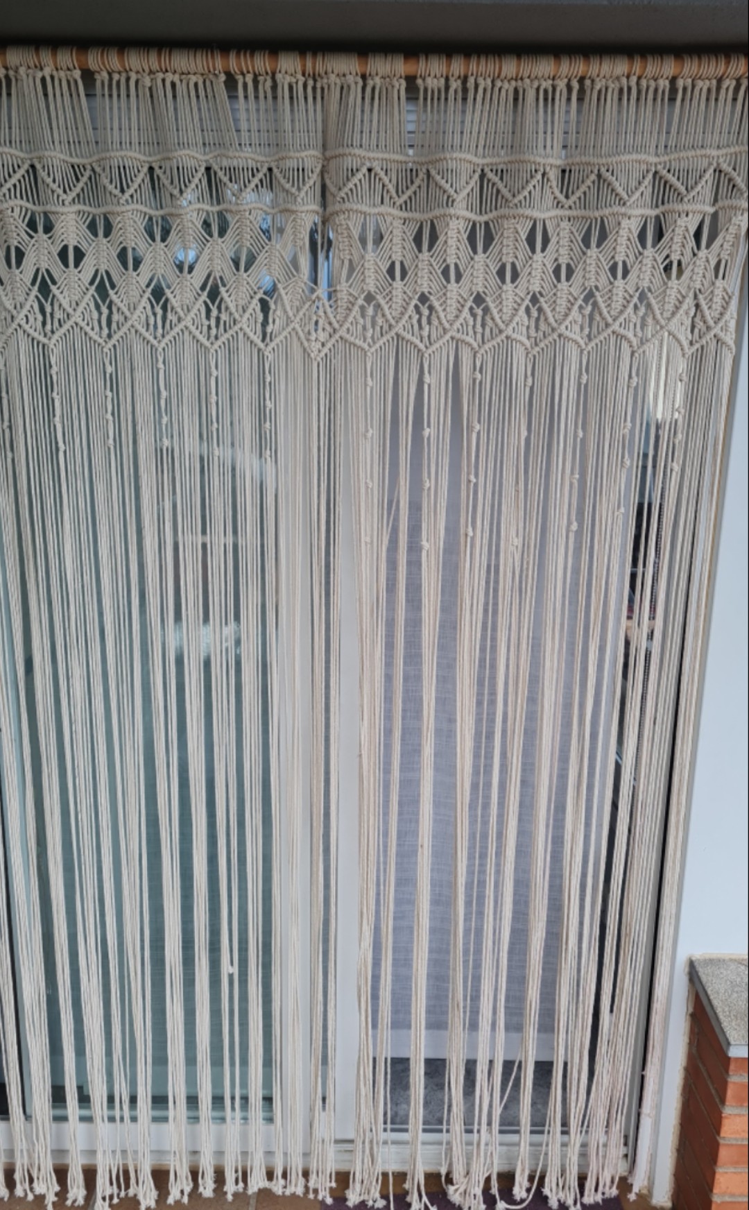 TIENDA EURASIA - Cortina de Tiras para Puerta de Exterior de Cuerda  Natural, 90 x 200 cm, Trenzada de Algodón