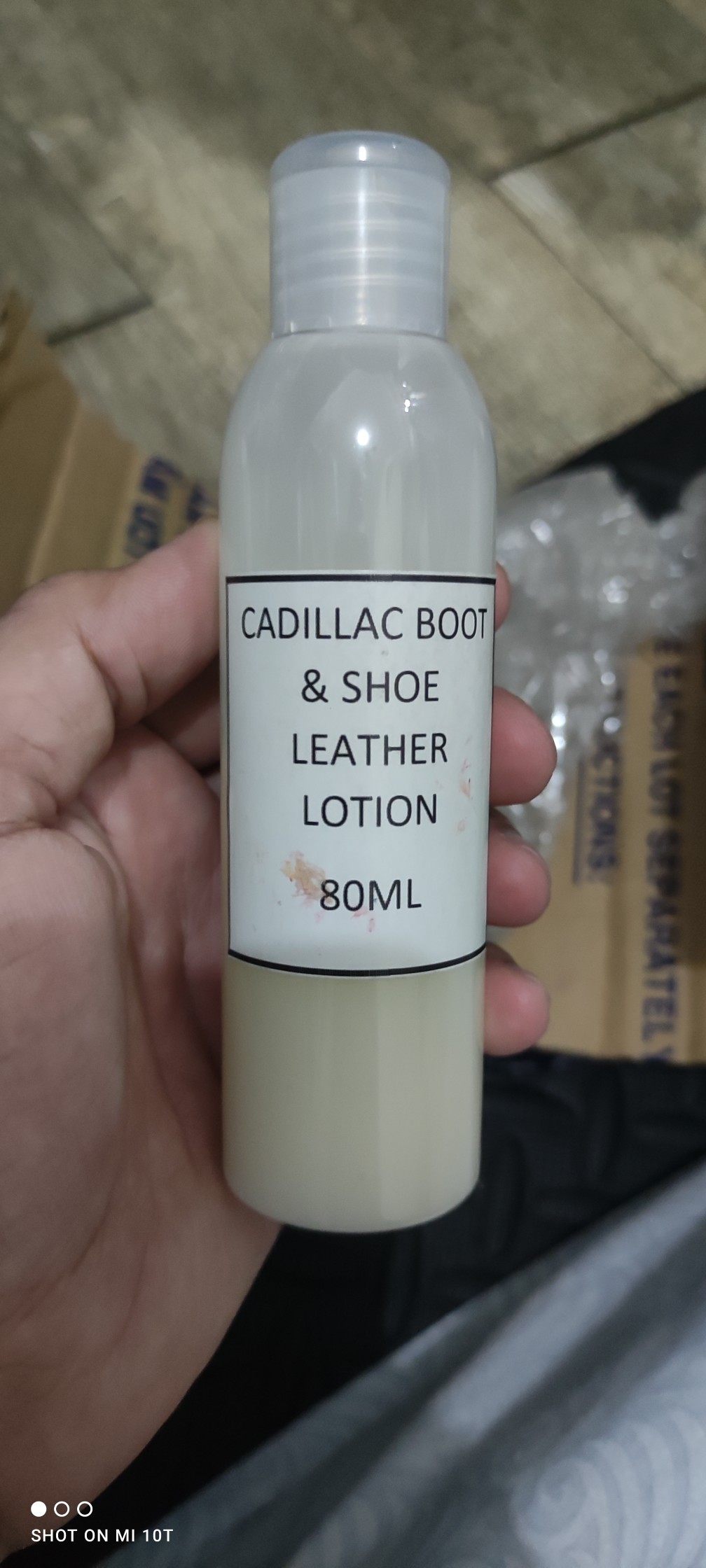 Cadillac boot and hot sale shoe leather lotion