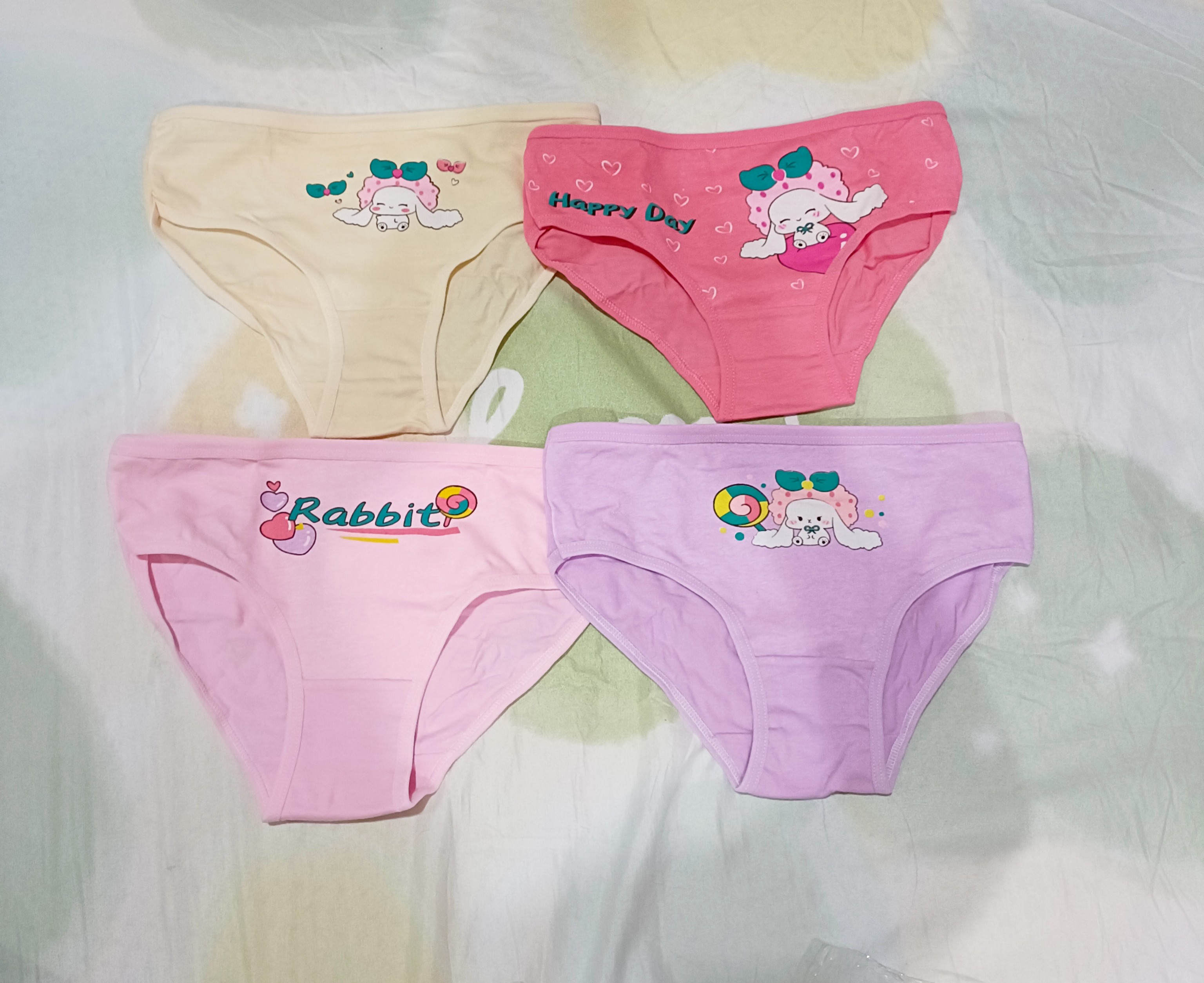 4pcs/Set Cotton Girls Briefs Soft Cartoon Kids Underwear for Girls